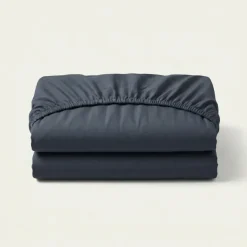 Splittopper Hoeslaken - Egyptisch Katoen Stretch - Navy