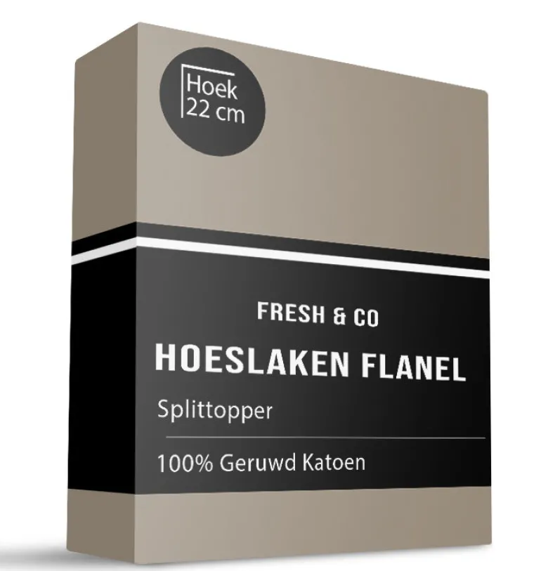Splittopper Hoeslaken - Flanel Katoen
