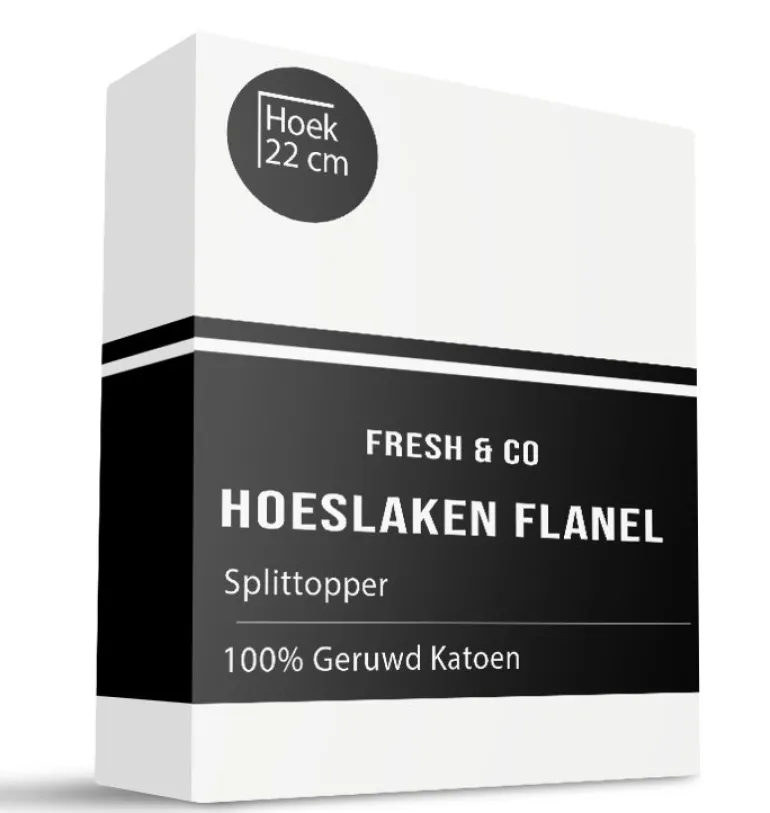 Splittopper Hoeslaken - Flanel Katoen