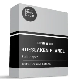 Splittopper Hoeslaken - Flanel Katoen