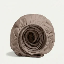 Splittopper Hoeslaken - Katoen - Taupe