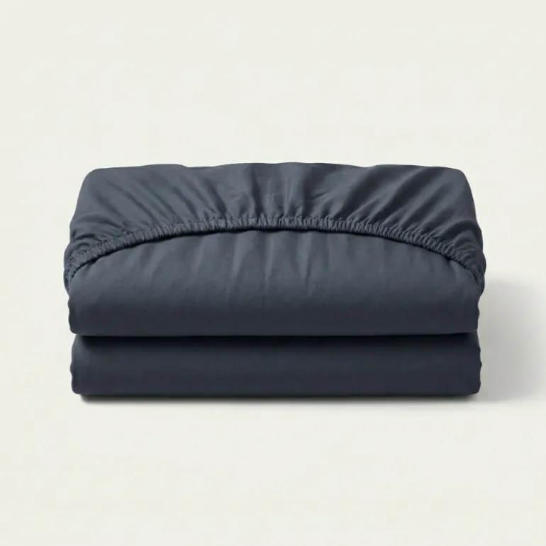 Splittopper Hoeslaken - Katoen Dubbel Jersey - Navy