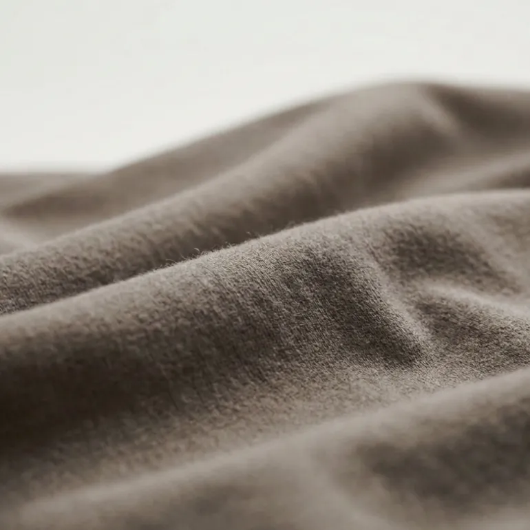 Splittopper Hoeslaken Katoen Flanel - Taupe