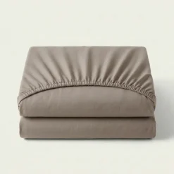 Splittopper Hoeslaken - Katoen Flanel - Taupe