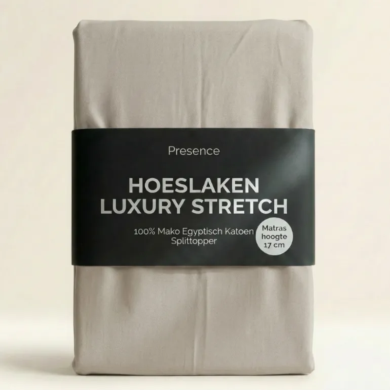 Splittopper Hoeslaken- Mako Jersey Katoen - Crème