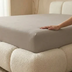 Splittopper Hoeslaken- Mako Jersey Katoen - Taupe