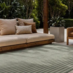 Ted Baker Buitenkleed Linley Dubbelzijdig - Groen Wit