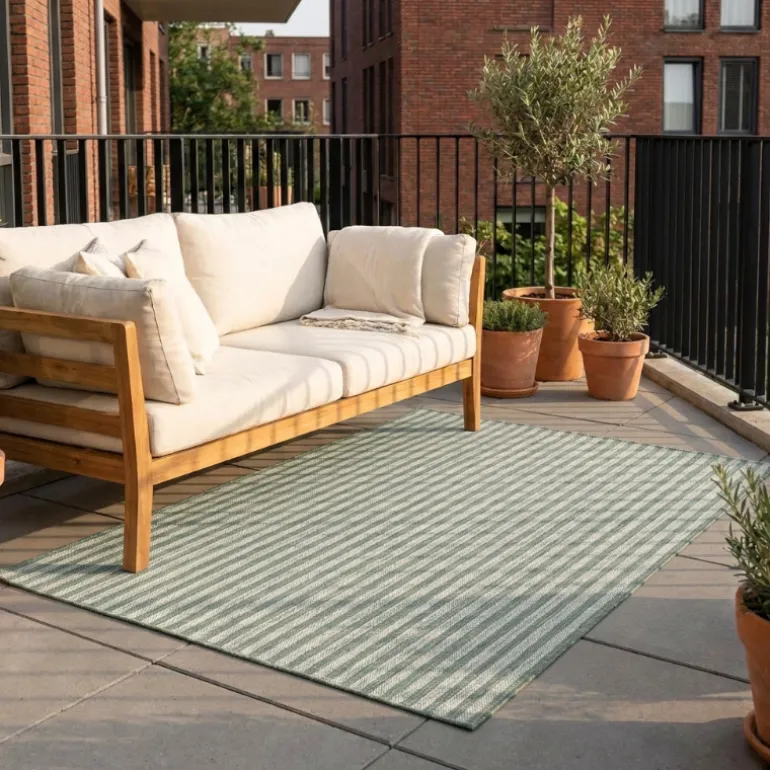 Ted Baker Buitenkleed Linley Dubbelzijdig - Groen Wit