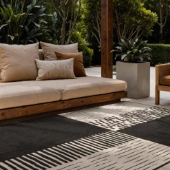 Ted Baker Vloerkleed Acacia Rechthoekig - Zwart Wit