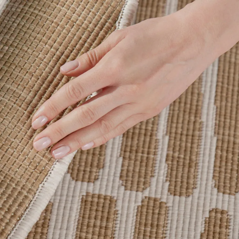 Ted Baker Vloerkleed Bounds Rond - Jute Wit