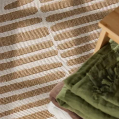 Ted Baker Vloerkleed Bounds Rond - Jute Wit
