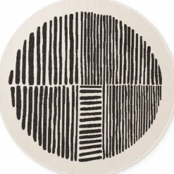 Ted Baker Vloerkleed Bounds Rond - Zwart Wit