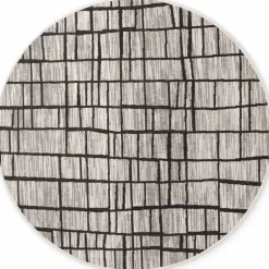 Ted Baker Vloerkleed Crouch Rond - Zwart Wit