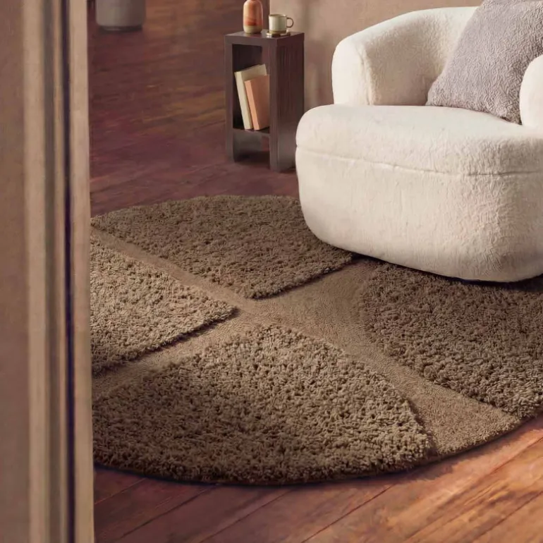 Ted Baker Vloerkleed Jasper Rond - Bruin