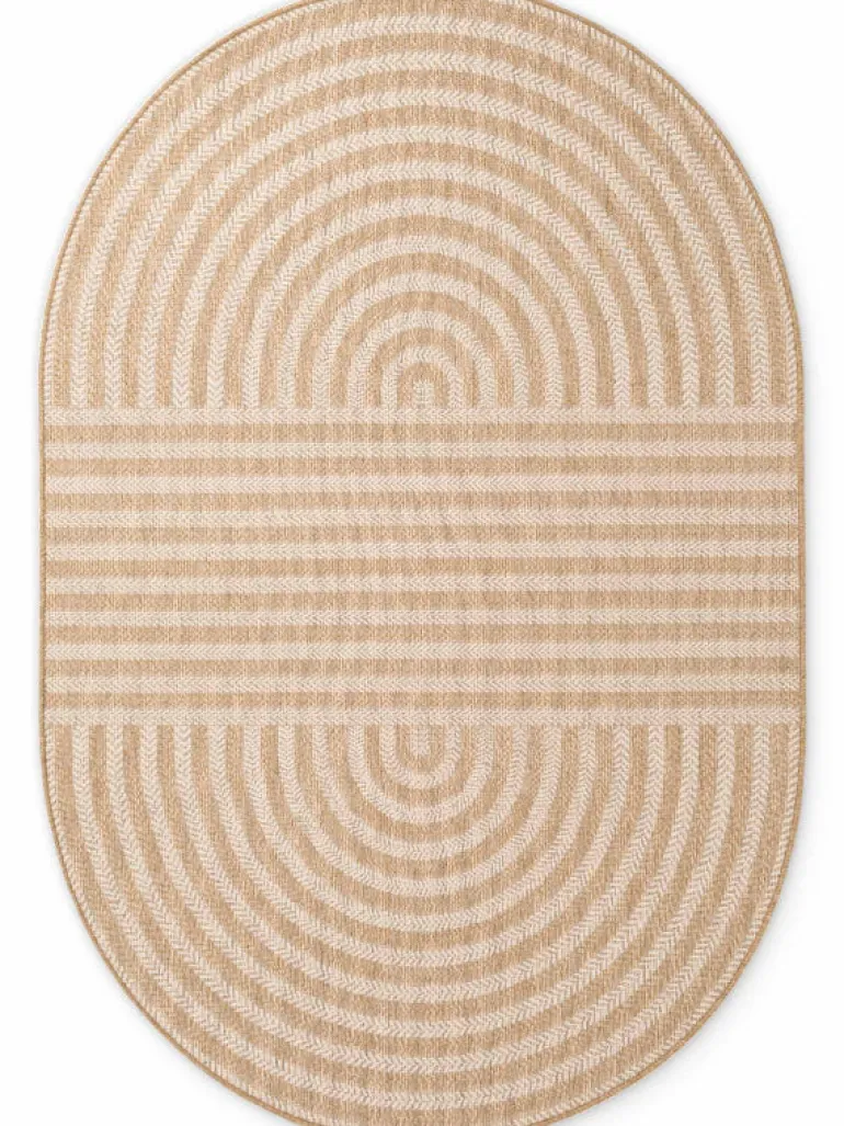 Ted Baker Vloerkleed Woodfield Ovaal - Jute/Wit