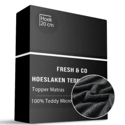 Teddy Dekbedovertrek + Hoeslaken - Antraciet