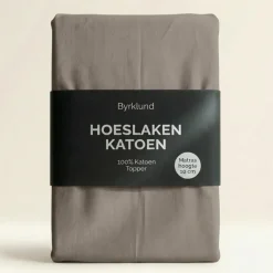 Topper Hoeslaken Katoen - Antraciet