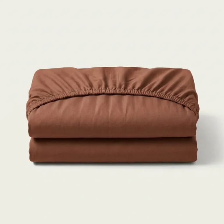 Topper Hoeslaken - Katoen - Cognac