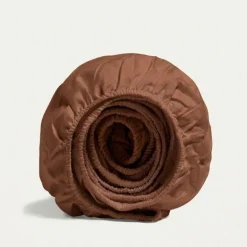 Topper Hoeslaken - Katoen Dubbel Jersey - Cognac