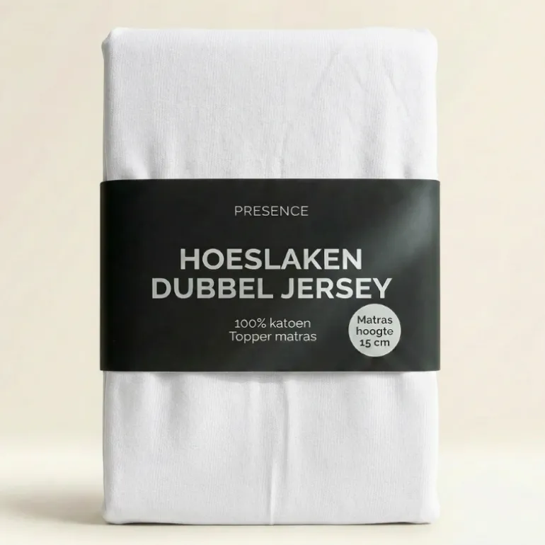 Topper Hoeslaken - Katoen Dubbel Jersey - Wit