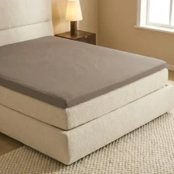Topper Hoeslaken - Katoen Flanel - Taupe