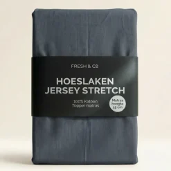 Topper Hoeslaken - Katoen Jersey Stretch - Navy