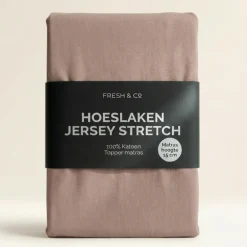Topper Hoeslaken - Katoen Jersey Stretch - Terra