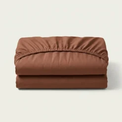 Topper Hoeslaken - Katoen Jersey Stretch - Cognac
