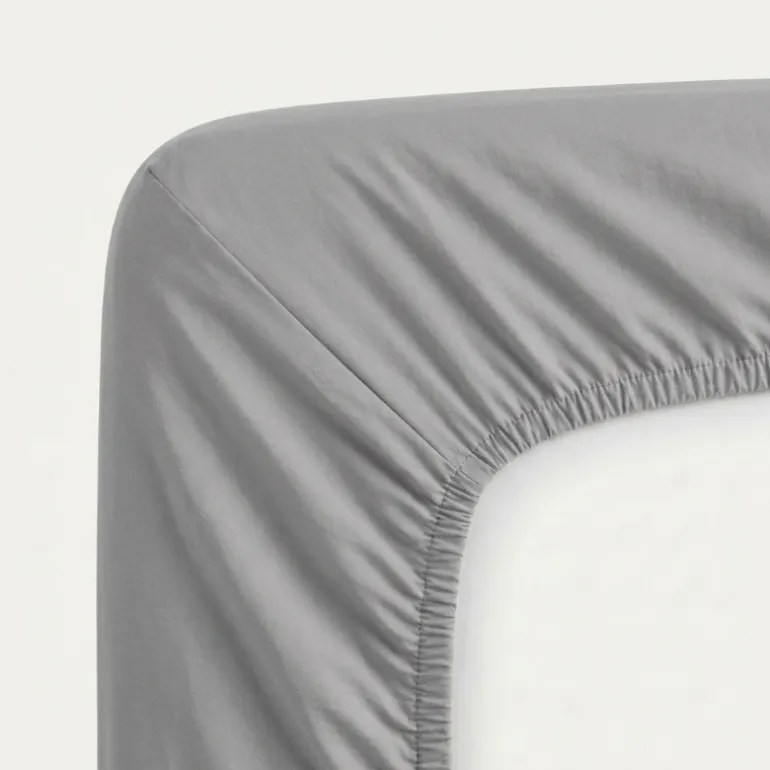 Topper Hoeslaken - Katoen Jersey Stretch - Lichtgrijs