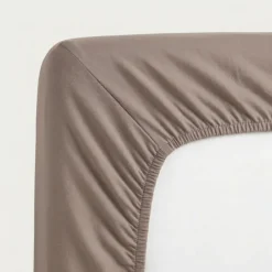 Topper Hoeslaken - Katoen - Taupe