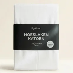 Topper Hoeslaken Katoen - Wit