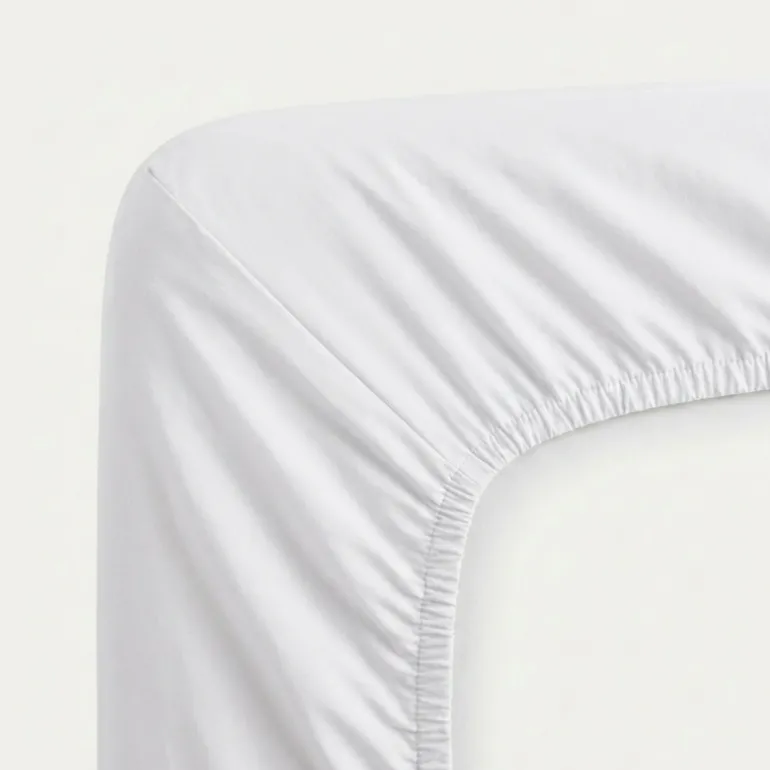 Topper Hoeslaken - Katoen - Wit