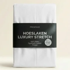 Topper Hoeslaken - Mako Jersey Katoen - Wit