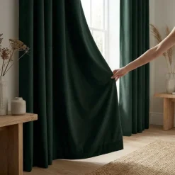 Velvet Gordijnen Verduisterend - Haken - Groen