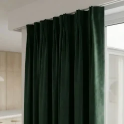 Velvet Gordijnen Verduisterend - Haken - Groen