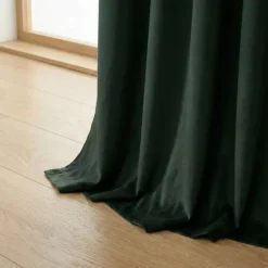 Velvet Gordijnen Verduisterend - Haken - Groen