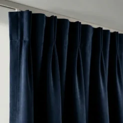 Velvet Gordijnen Verduisterend - Haken - Navy