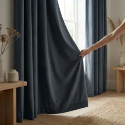 Velvet Gordijnen Verduisterend - Ringen - Antraciet