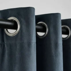 Velvet Gordijnen Verduisterend - Ringen - Antraciet