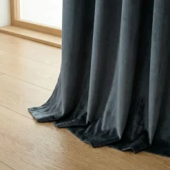 Velvet Gordijnen Verduisterend - Ringen - Antraciet