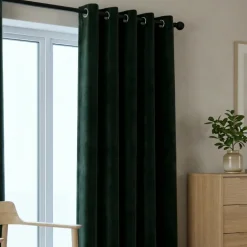 Velvet Gordijnen Verduisterend - Ringen - Groen