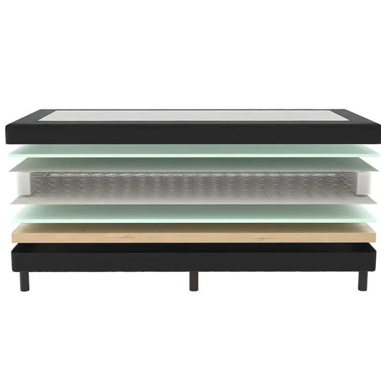 Verende Hotelboxspring zonder Matras - Zwart