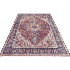 Vintage Vloerkleed Anthea - Rood/Blauw