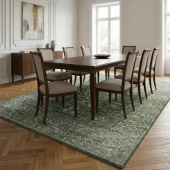 Vintage Vloerkleed Medaillon - Groen