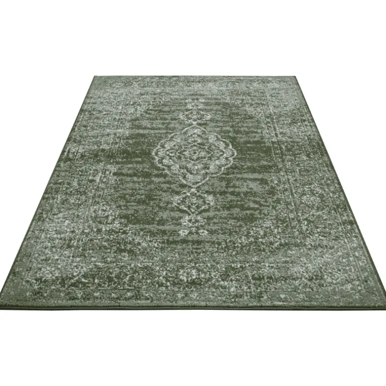 Vintage Vloerkleed Medaillon - Groen