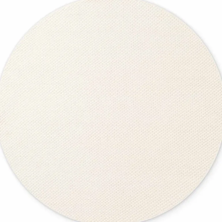 Vloerkleed Beans Rond - Natuur/Crème