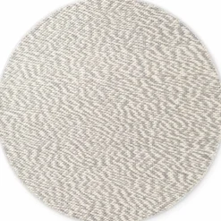 Vloerkleed Beans Rond - Natuurcrème/Grijs