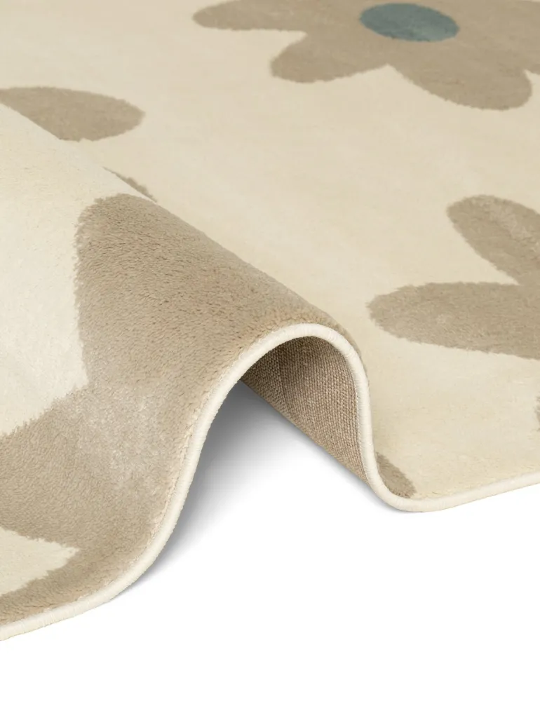 Vloerkleed Bloomy Rond - Creme Multicolor