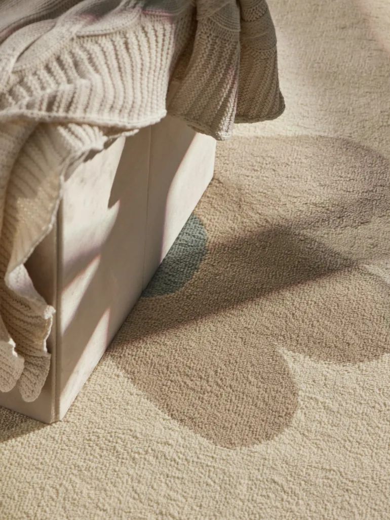 Vloerkleed Bloomy Rond - Creme Multicolor