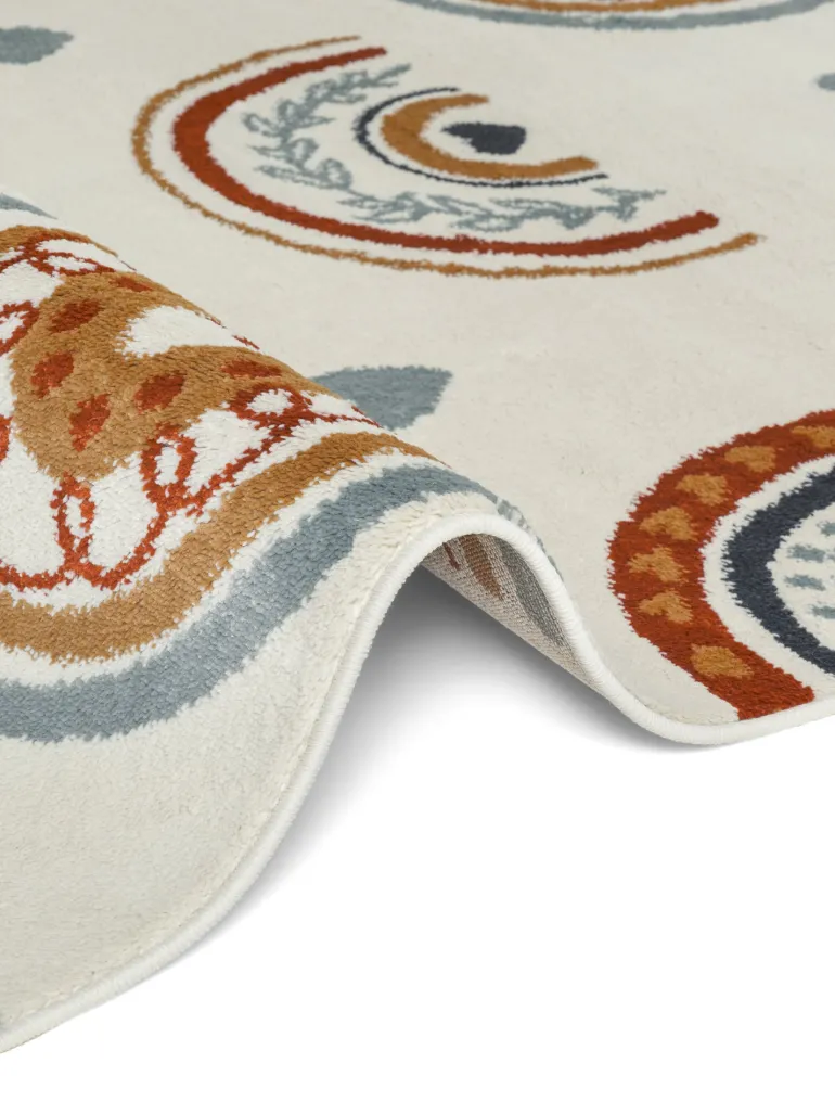 Vloerkleed Bowie Rechthoekig - Creme Multicolor